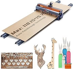 Ortur F10 10W (10000mW) Laser Engraver and Cutter Machine, with Auto Conveyor Feeder, 118'' Long Crafts, 20000mm/min Speed, Class 4 Laser Engraver for Wood and Metal, Acrylic, etc