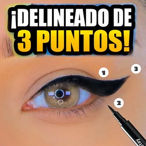 Tecnica de los 3 puntos para un delineado perfecto #makeup #viralmakeup #delineado | Jeamileth Doll