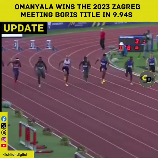 Ferdinand Omanyala wins the 2023 Zagreb Meeting Boris Hanzekovic Memorial title in 9.94s Congratulations. #kenyasports #worldathletics #Omanyala #thebest #AthleticsKenya #athletics2023 | Chitoh Digital Networks