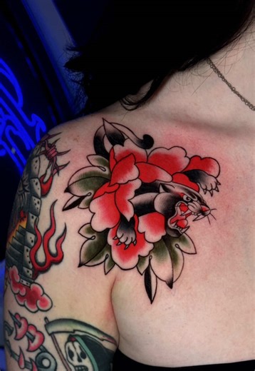 Panther morph 🖤 #tattootiktok