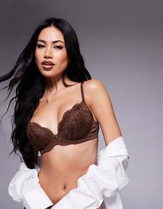 Ann Summers A-G Sexy lace plunge bra in brown | ASOS