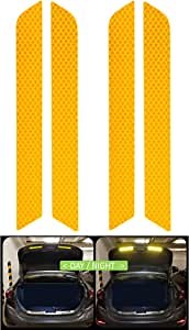 COSMOSS Reflective Bumper Side Wheel Sticker 4pc (Orange)