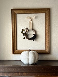 Autumn Mini Wreath With Reclaimed Barnwood Raven, Mini Grapevine Wreath, Hutch Hanger - Etsy Canada