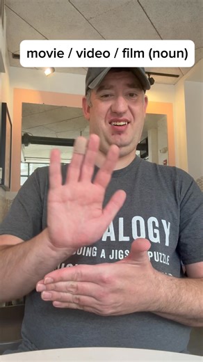 ASL sign for movie / video / film (noun) #movie #video #film #ASL #deaf | American Sign Language Tutoring with Sean McCauley