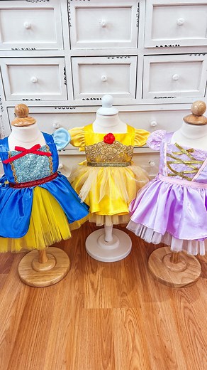 Take a trip to A Belle Threads fairy tale with the most magical costumes @bellethreads has to offer. Your only limit is your imagination. We have so many princess costumes to choose from. 🙌 Available tomorrow 5/23 at 10 am est Which character will you choose? Shop our character inspired collection for your next cake smash or trip to Disney!!🎂✈️ 🏰 Belle Threads is a lifestyle brand for girls to be celebrated, loved and feel special through our positive affirmation messaging and our beautiful c