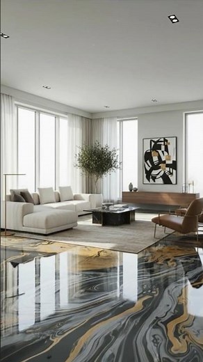 Luxury Penthouse Living Room – Modern Minimalist