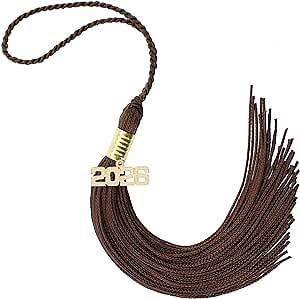 2026 Brown Graduation Tassel - Every School Color Available -Made in USA