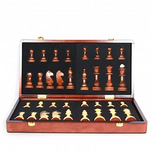 [Hot Item] Kids Toy Large Magnetic Wooden Folding Chess Set Adult Kids Gift Family Game Chess