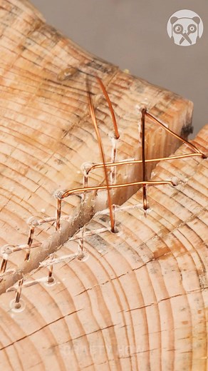 Stitching Wood With Copper Wire! | Crafty Panda How