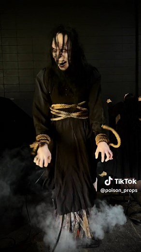 Spooky Halloween Decoration: Burning Witch by Poison Props