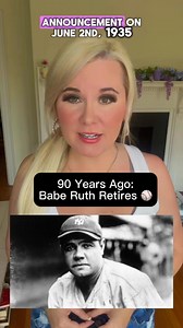 On June 2, 1935 baseball legend Babe Ruth announced his retirement from the game he loved. He had an incredible major league career with 22 seasons, 10 World Series and 714 home runs ⚾️ #history #americanhistory #baseball #baseballhistory #baberuth | Mel Zosh