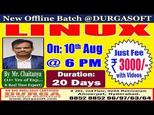LINUX Offline Training @ DURGASOFT