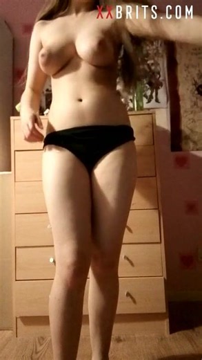 Busty British Chav Does Live Strip Tease