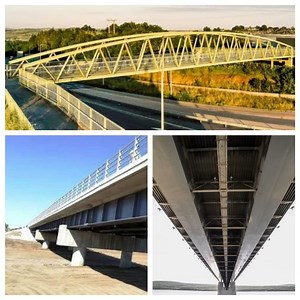 [Hot Item] Transparent Steel Canopy Landscape Bridge \Corrosion-Resistant Steel Arch Urban Bridge with Aesthetic Lighting
