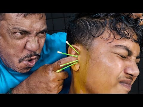 Ear Cleaning & Ear Fingering By Asim Barber | Massive Oil Head Massage | Deep Sleep ASMR Relaxation