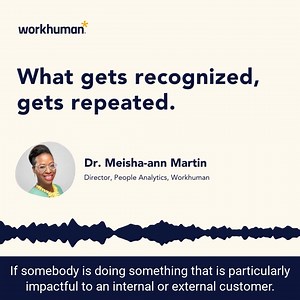9.3K views · 19 reactions | Recognizing impactful behavior enforces a desire for repetition. That repetition leads to positive habits in the workplace. | Workhuman | Facebook