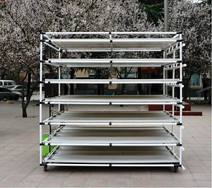 [Hot Item] Grass Microgreens Hydroponic PVC Gutter Tray Hydroponic Fodder System for Animal