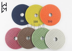 [Hot Item] 4 Inch 7PCS/Box 7 Steps Wet Resin Diamond Floor Polishing Pads for Granite Marble