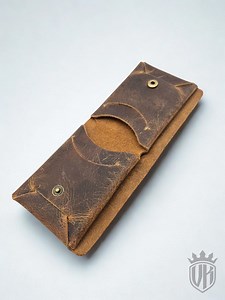 Handmade Leather Origami Wallet | Minimalist Design | Waxed Leather | - Etsy