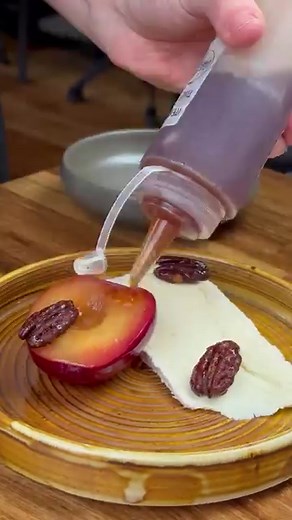 DELICE DE BOURGOGNE Candied pecan nuts, brown butter honey, sake plums, gingerbread #rusticstone #stonecooking #restaurantdublin #restaurant #dublin #dineindublin #foodandwine #springdishes #food #foodlovers #lunch #earlyeveningmenu #pretheatremenu | Rustic Stone