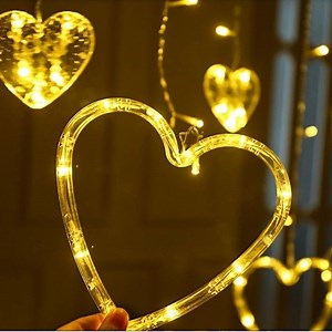 Garland Fairy LED Heart Curtain Christmas String Lights Ci22248V