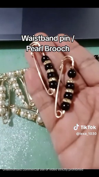 #pearlbrooch #waistbandpin