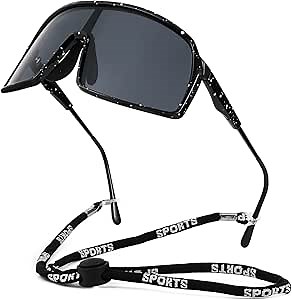 FEISEDY Men Women One Piece Oversized Shield Teens Sports Sunglasses Mirror Visor Baseball Cycling Outdoor Glasses B2905