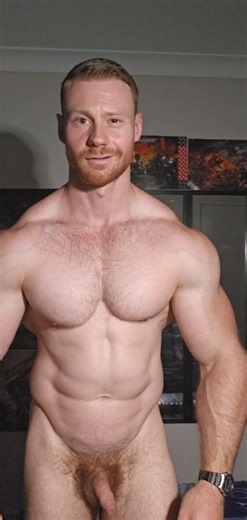 Ginger Aussie Flexes Nude - ThisVid.com