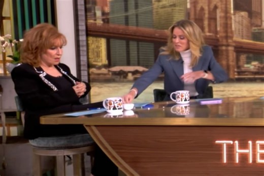 Watch Sara Haines slam hand on 'The View,' knock over mint bowl thinking it was a bell