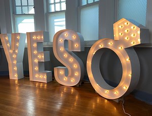 Large Marquee Ring 4ft Tall | Large Marquee Symbol | Large Light up Ring | Large Marquee Letters 4ft Tall 5ft 6ft Tall for Wedding Proposal - Etsy
