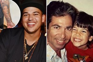 Rob Kardashian gets photo of late father's face tattooed on his arm in tribute