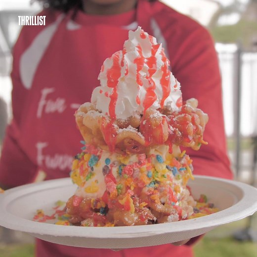 679K views · 600 reactions | This ice cream sandwich is made with funnel cakes. | Thrillist | Facebook