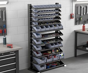 Bin Storage Rack | Free-standing Metal Shelf | Industrial Organizer | Fabrication Files | CNC DXF Laser Cut Files | - Etsy