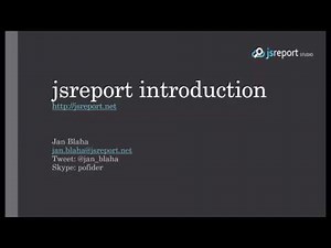 jsreport introduction