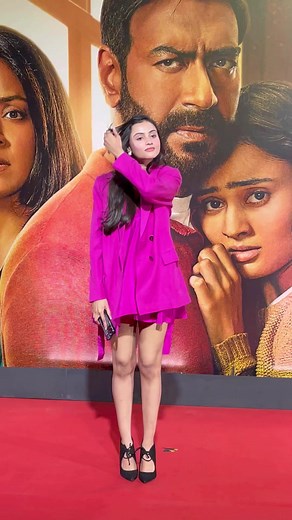 Shaitaan Star Cast Janki Bodiwala slays in pink as she attends movie screening #shaitaan #one100news #reels #bollywood #jankibodiwala | One100 News
