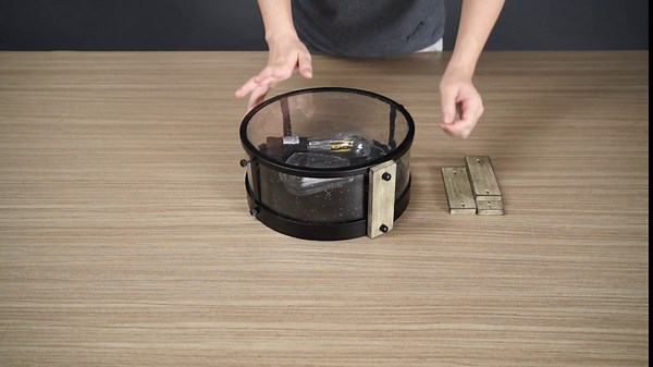 Flush Mount Lighting Fixture, Industrial Seeded Glass Ceiling Light Fixture Light, 12inch 2-Light Metal Ceiling Light Fixtures, Wood Veneer for Hallway, Kitchen, Bedroom,Matte Black Finish