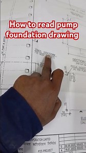 How to read pump foundation drawing #construction #civilengineer #architecture #civilproject