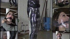 Terra Mizu - Catsuited and mummified to the Pole - SD | Clips4sale