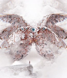 Seraph by Jonas Pfeiffer is fascinating! /ˈsɛrəf/, "the burning one"; plural seraphim /ˈsɛrəfɪm/ ... #beautifulbizarre #JonasPfeiffer #seraphim #angel #celestialbeing #c4d #cinema4d #motiondesign #motiongraphics #cgianimation #digitalart #artinspo #visualart | Beautiful Bizarre Magazine