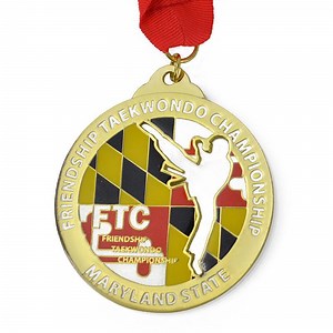 [Hot Item] Sports Medals and Ribbons Wholesale Custom Cheap Sports Metal Souvenir Karate Medal