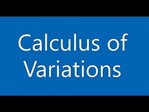 Calculus of Variations