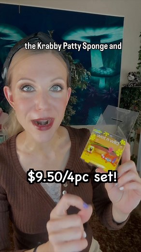 Trying the SPONGEBOB wet n wild Krabby Patty Sponge & Brush Cleansing Pads! #makeup #affordable #affordablemakeup #wetnwild #spongebob #spongebobcleansingpads #makeuptools #brushcleaner | Aliceintherabbithole