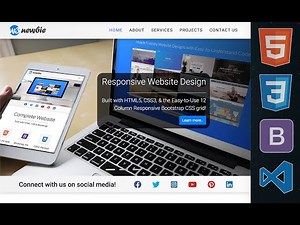 Build A Complete Responsive Website with HTML, CSS, & Bootstrap!