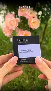 Un toque de color, una piel radiante. Nuestro Luminous Silk Compact Blusher con aceite de argán nutre tu piel mientras aporta un rubor sedoso y luminoso.✔ Apto para todo tipo de piel✔ Acabado natural y radiante. Resalta tu belleza con la elegancia de NOTE. #NOTEcosmetics #MakeupLovers #LuminousSkin | NOTE Cosmetics | Facebook