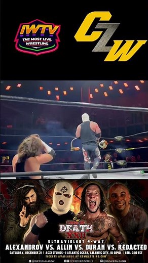 JJ Allin has a Weedwhacker! #czw #4waymatch #hardcore #cageofdeath