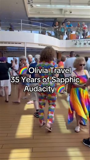Olivia Travel on Instagram: "35 years of the sapphic audacity to travel the world together #wlw #beautifultogether #lesbiantravel #lgbtqtravel #sapphic"