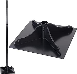 Upgraded Heavy-Duty Steel Tamper, 10"x10" Effortless Ergonomic Soil Tamper Tool with 48" Durable Handle, Garden Landscaping Hand Tools for Ground & Gravel Leveling Dirt Compactor