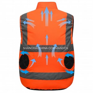[Hot Item] Breathable Summer Work Clothes Safety Cool Vests Outdoor Workwear Uniform Cooling Vest with Fans