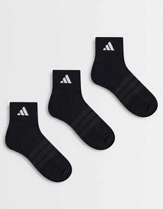 adidas Running - Essentials - Pakke med 3 par sorte sokker til sneakers | ASOS