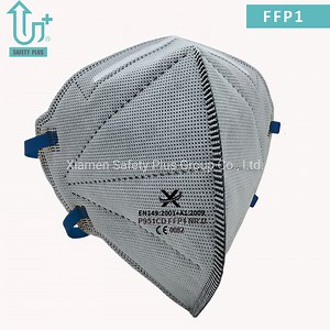 [Hot Item] Dolomite-Tested En149 FFP1 Nr D Filtration Foldable Protective Dust Mask Respirator with Active Carbon Safety Mask